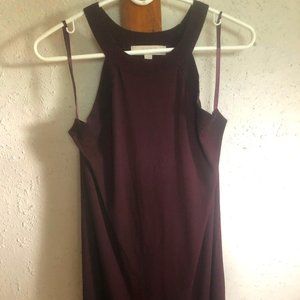 loft purple sweater sleeveless dress